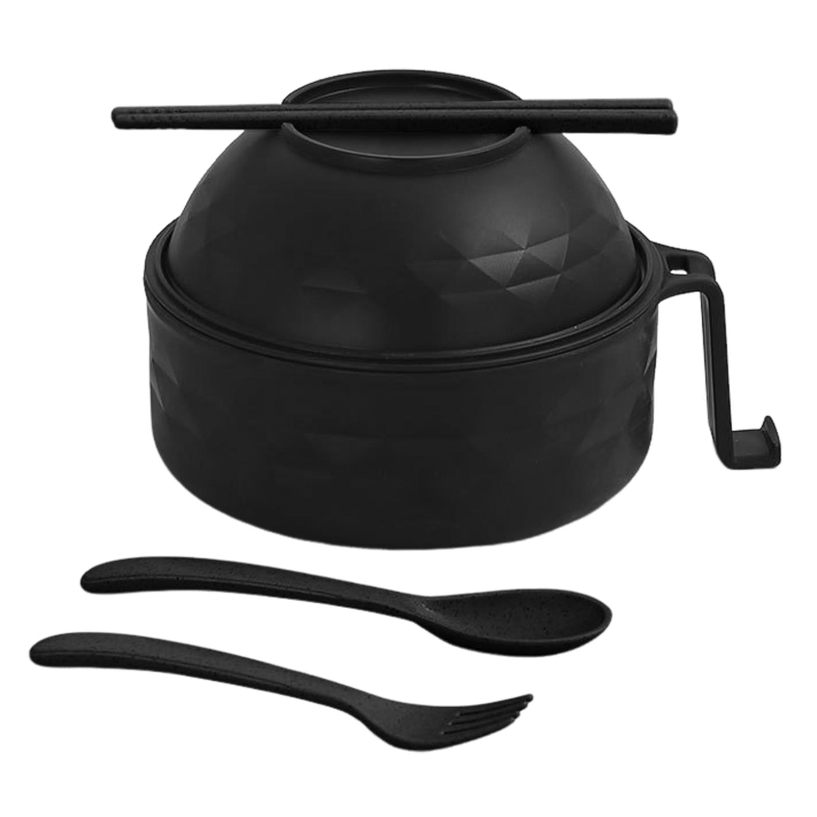 

Набор для приготовления рамена в микроволновке, миска из пшеничной соломы для быстрого приготовления лапши, с ручками, приспособление для приготовления лапши рамен, с ложкой, палочками для еды, вилкой, для кемпинга