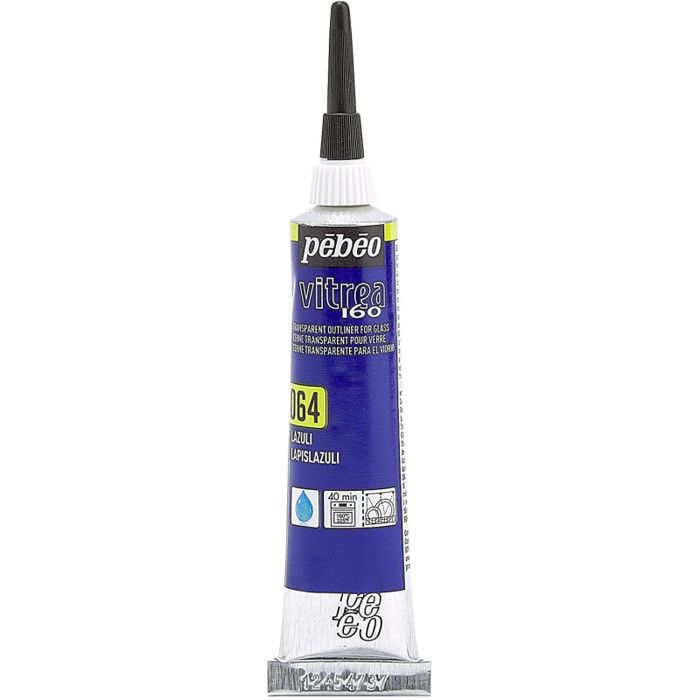 Peinture Cerne Pour Verre - PEBEO - V160 - 20 Ml - Bleu Lapis Lazuli - Thermodurcissable