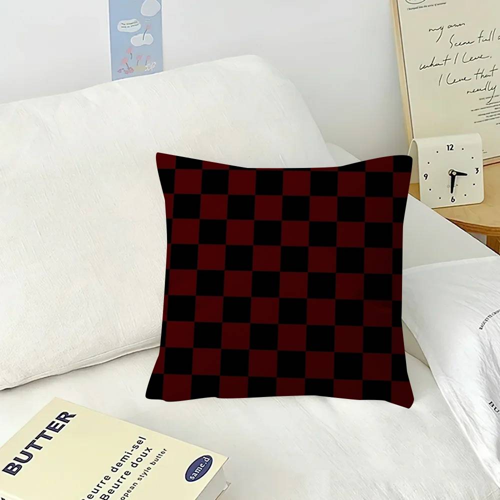 INS Black And Red Cm Cushion Cover Pillow Cover Decor Pillowcase Home Pillowcase for Couch Pillow