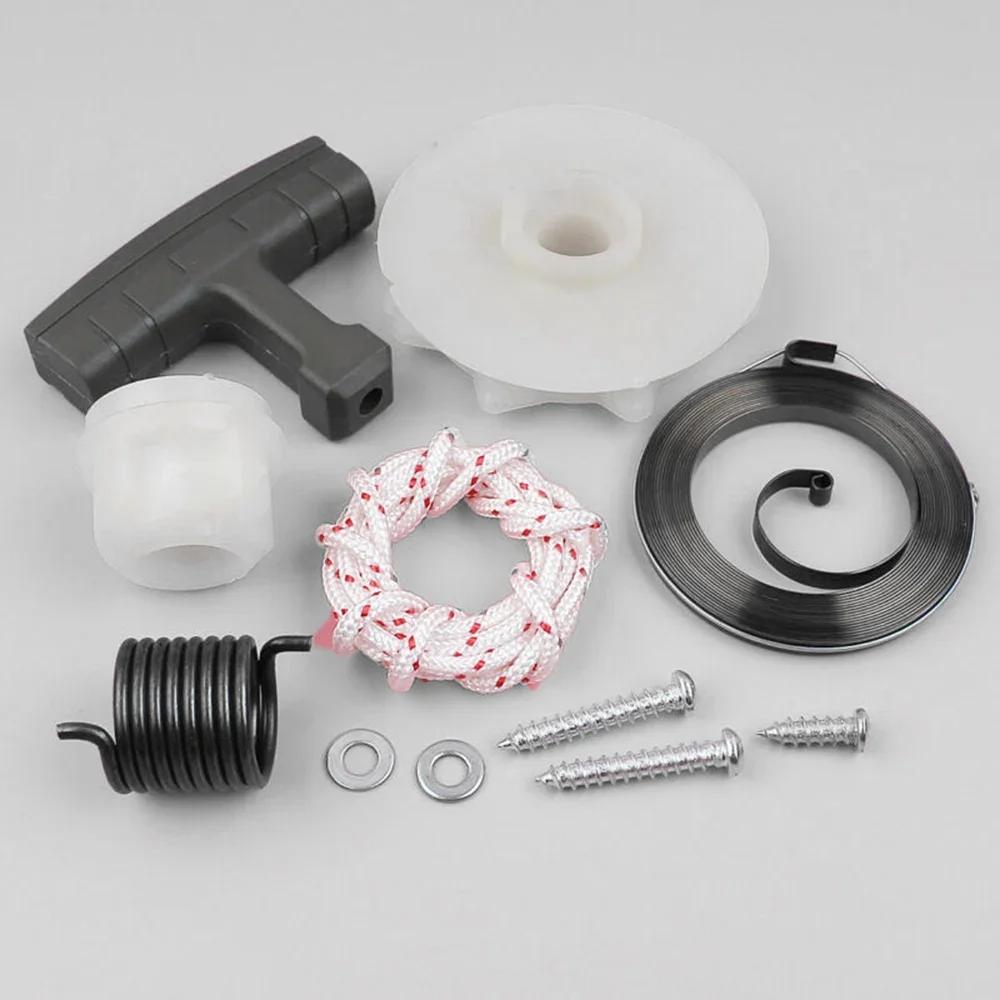 Air Filter Bolt Recoil Starter Handle Kit Chainsaw Handle Grip Kit Parts Recoil Replacement Rope Starter 530021180