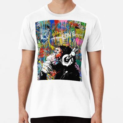 Pensatore scimmia - Banksy Urban Contemporary C S fino a 5XL Prodotto in AU/USA T-Shirt