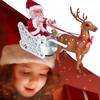 Christmas Santa Claus In Sleigh with Reindee Deer Ornaments Xmas New Year Gifts