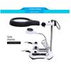 ABWR-Clip-On Auxiliary Magnifier With Three-In-One Welding Function, 4 Lenses& 18 LED Lights Soldering Iron Stand EU Plug
