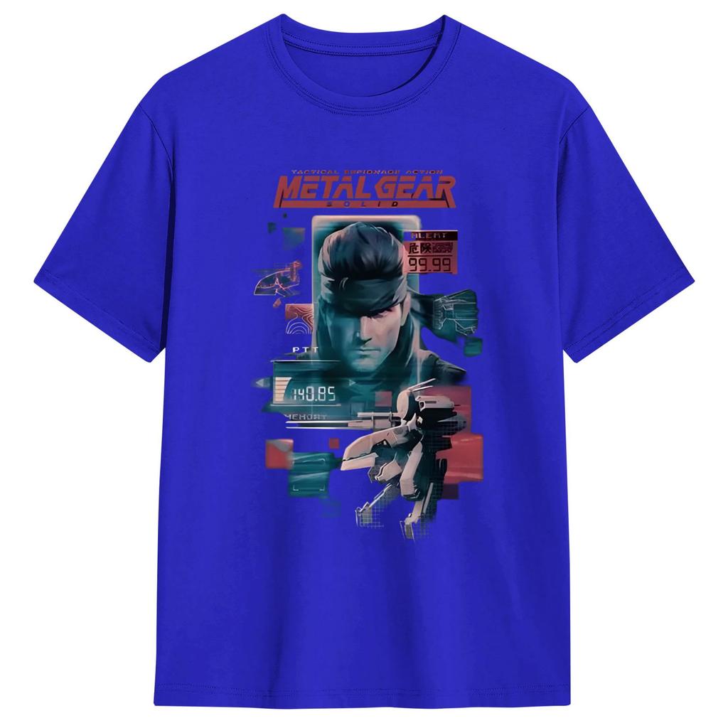 Japanese Metal Gear Solid Mens T Shirts  Novelty Tee Shirt Short Sleeve Crew Neck TShirts 100 Cotton 4XL 5XL 6XL Clothing