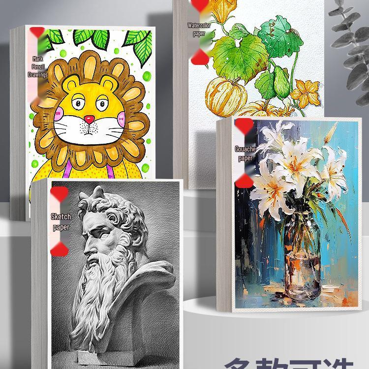 8K Sketch & Drawing Paper: A3 & A4 Thickened Art Student White Paper for Handwritten and Pencil Use