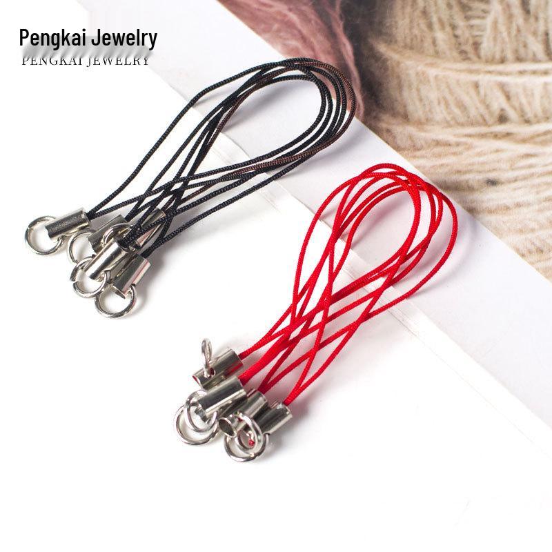

Colorful DIY Jewelry Lanyard: Metal Tube Single-Loop Phone Cord with Ring Buckle