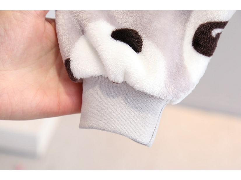 Girls' Flannel Pajama Set: Autumn/Winter Thickened Two-Piece Homewear for Babies and Kids