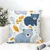 Children'S Cartoon Animal Painting Pillow Case Linen Pillow Case Sofa Home Decor Cushion Cover Cushion Cove