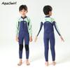 Kids UV Protection Rash Guard Swimsuit Long Sleeve One-Piece Swimwear Boys Girls Age 4-14