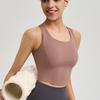 Women's Summer Yoga Tank Top with Built-in Bra