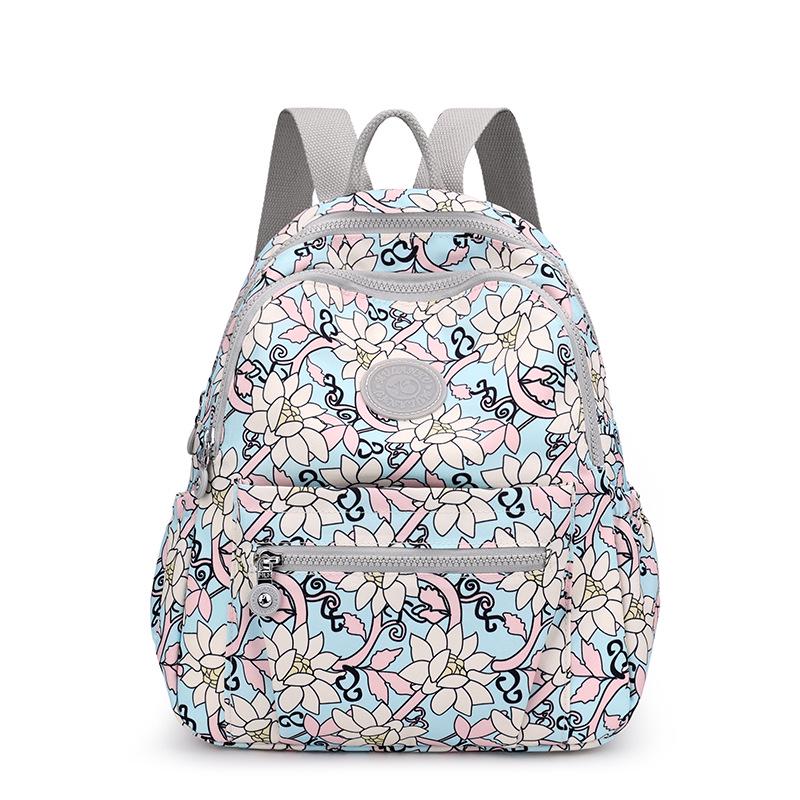 Korean Fashion Nylon Backpack for Middle-Aged & Elderly Women - Casual, Small, Travel-Friendly