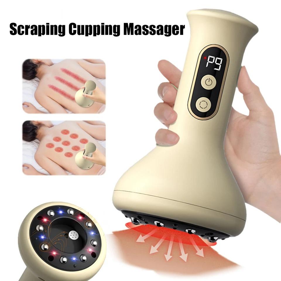 Body Scraping Massage 9 Modes Vacuum Suction Cup Scraping and Cupping Device Beauty Health Back Arm Scraping Cupping Massager