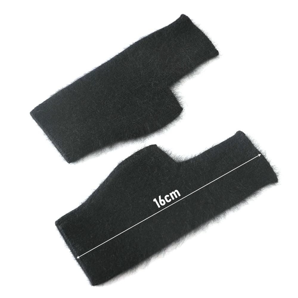 Fingerless Mink Cashmere Gloves Exposed Finger Wrist Gloves Protable Knitted Wool Glove  Winter