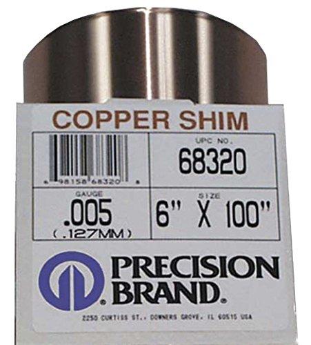 

110 Copper Sheet, Annealed, ASTM B152/ASTM B451, 0.005 Thick, 6 Width, 100 Length