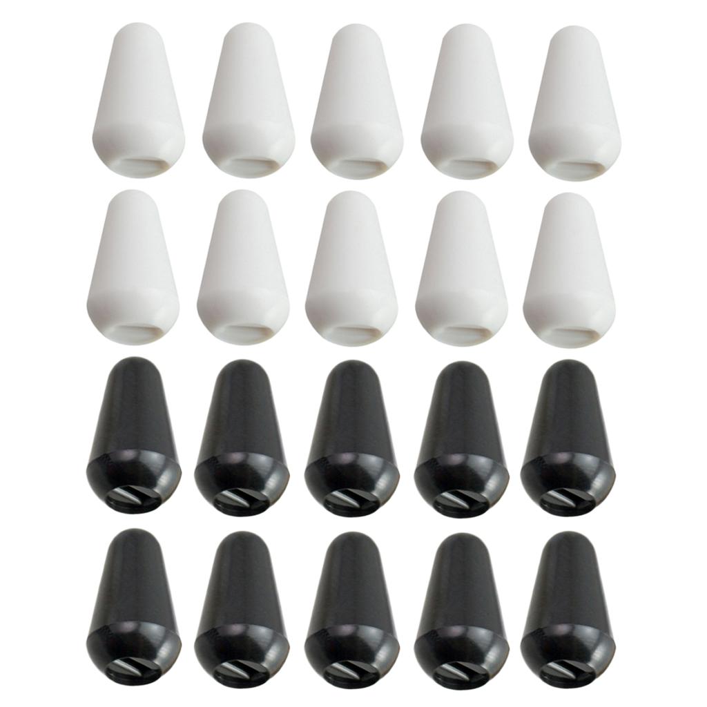 10pcs Electric Guitar Toggle Switch Tips Plastic Knobs Cap for ST SQ Replacement Accessory Set