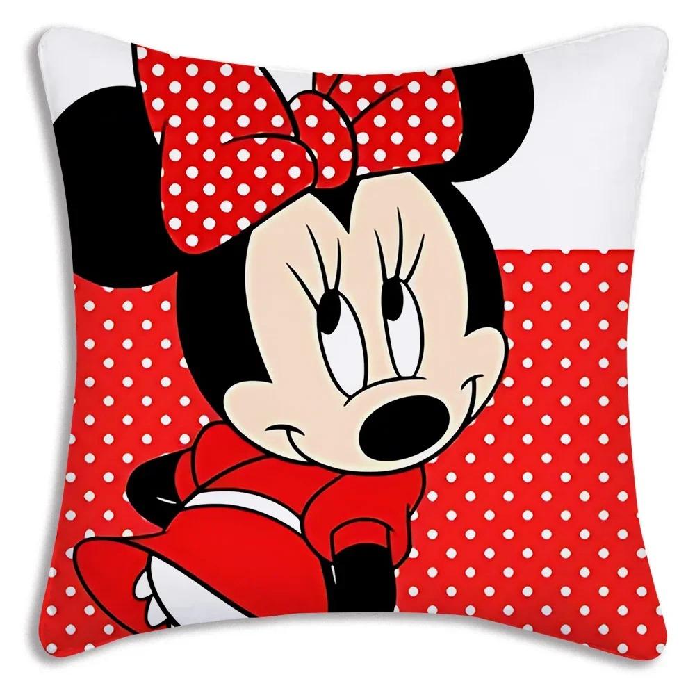 Federa Cuscino Cartone Animato Minnie Mouse Carina Federa Cuscino Stampata per Divano Casa