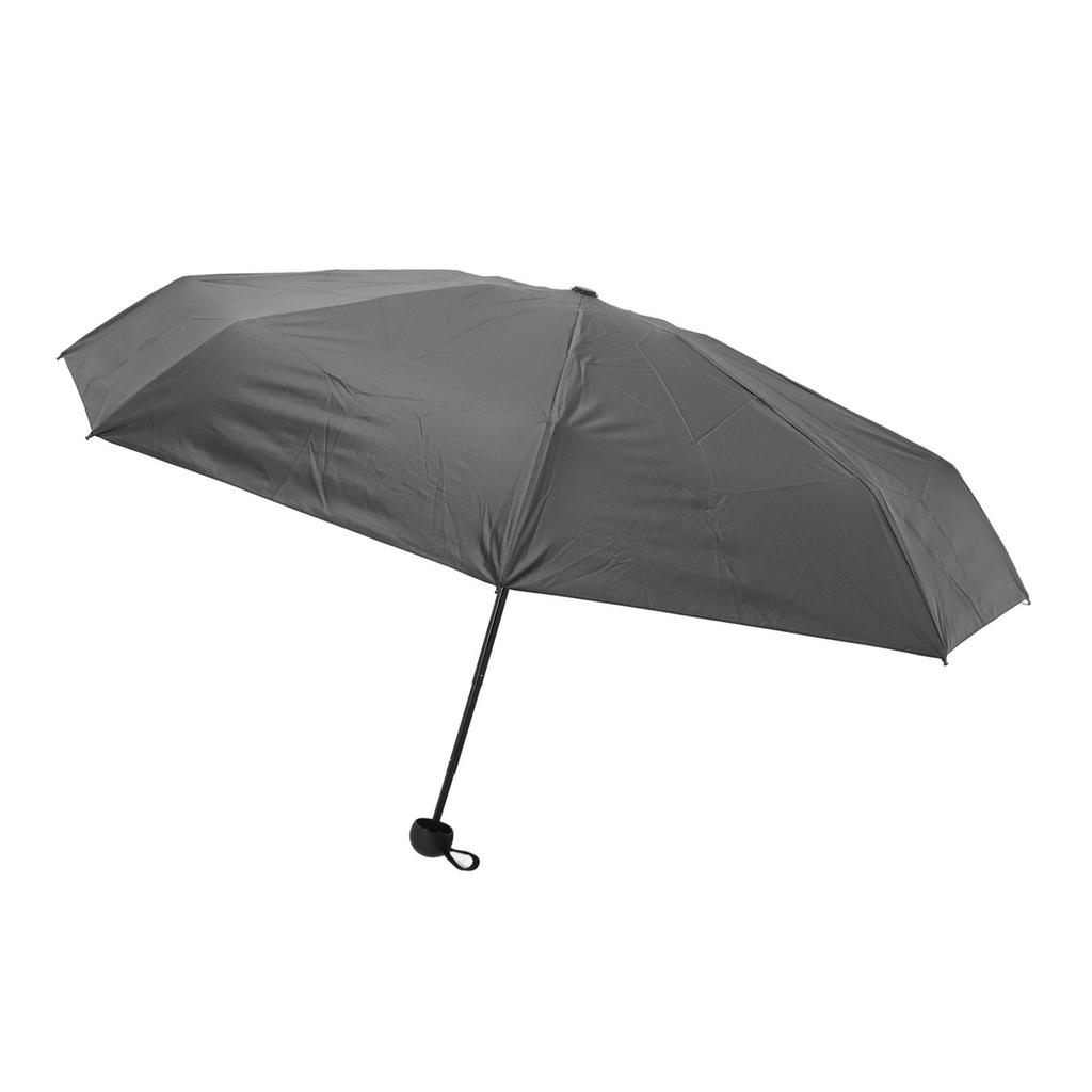 Small 5 Folding Umbrella Pocket Capsule Umbrella Black Umbrella for Rain Shine Dual Use