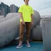 Timberland Loose Casual Breathable Printed Round Neck Short Sleeve T-Shirt Men Tops Bright-Yellow A2DV1-BH4