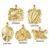 2pcs Turtle Fossil Brass Charm Pendant 18k Gold Plated Melon Seed Buckle Brass Pendant For Women Fashion Jewelry Making Findings