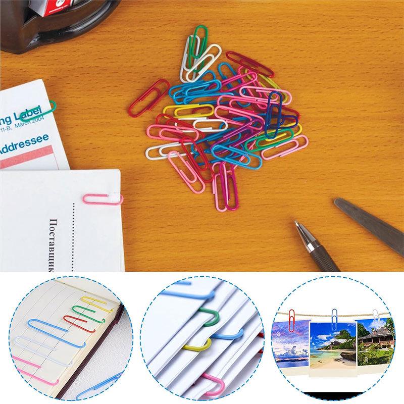 350-Piece Assorted Paper and Binder Clip Set for Office Organization
