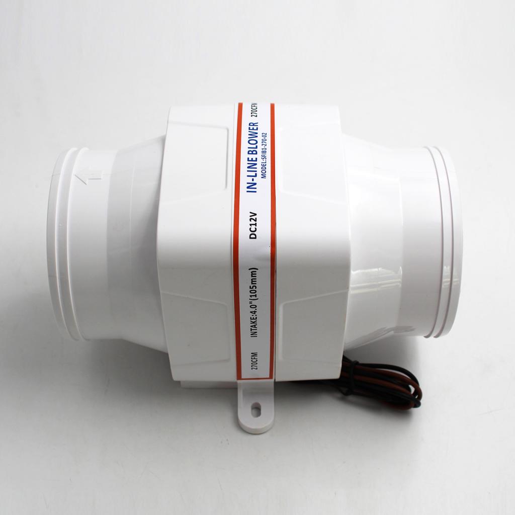 High Flow 270 CFM Bilge Inline Air Blower Moisture Resistant Ventilation Fan for Boat Engine Compartment 12V