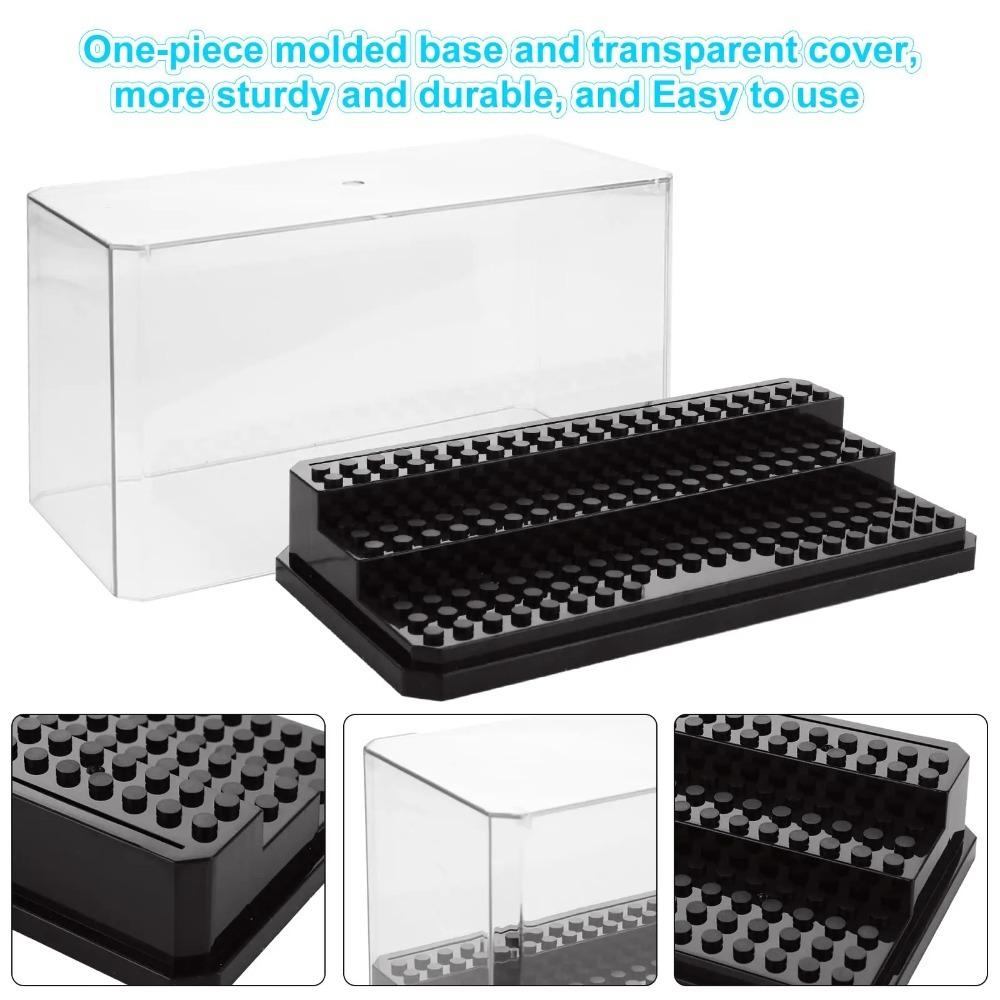Acrylic Minifigures Display Case, Stackable and Dustproof Building Block Display Box for Action Figure Toys Storage