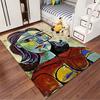Colorful Abstract Portrait Rug Design Non-slip rug suitable for living room and bedroom sofas.