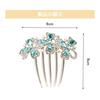Sparkling Floral Hair Comb - Elegant Bridal Hair Accessory for Parties, Weddings, and Special Occasions (Purple)