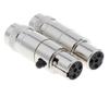 4 Pieces mm Mini XLR Female Plugs Connectors Socket