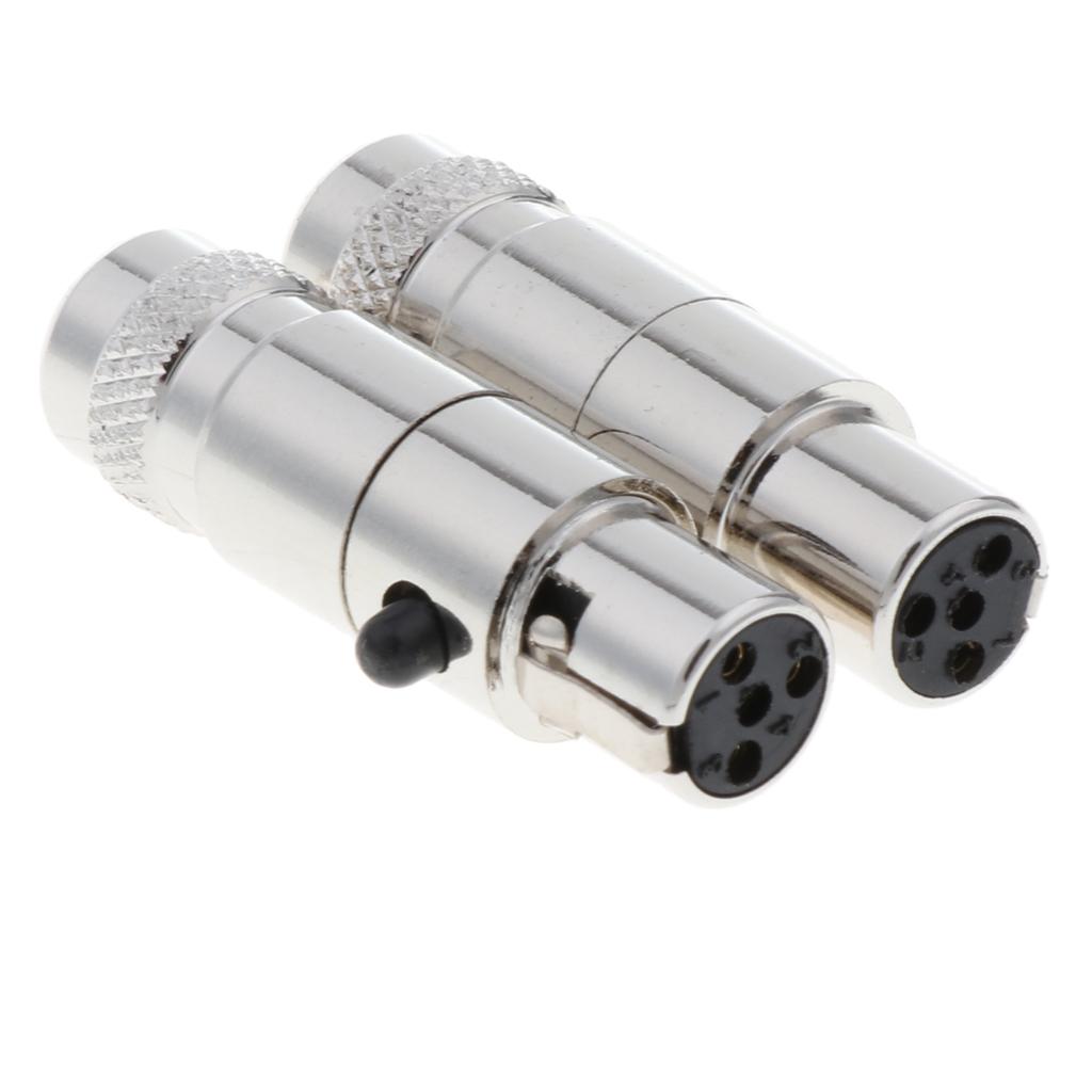 4 Pieces mm Mini XLR Female Plugs Connectors Socket