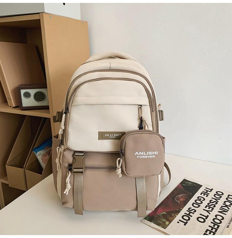 Fashion Schoolbag Women's 2025 New Large-capacity Backpack Japanese Lightweight and Versatile High School Student Junior High School Student Bac