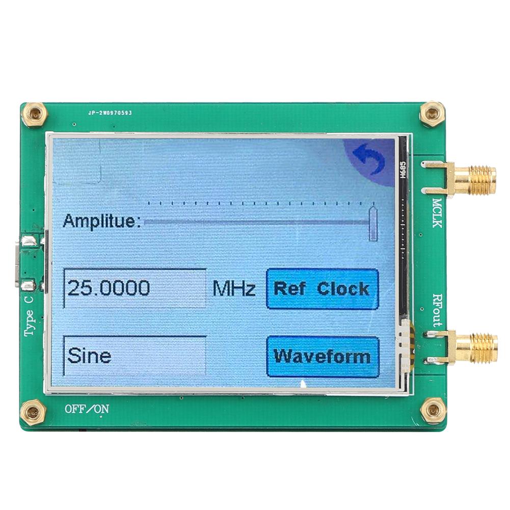 AD9833 TFT Full Touch Screen Signal Generator DDS Source Dot Frequency for Sine  Triangle  Square
