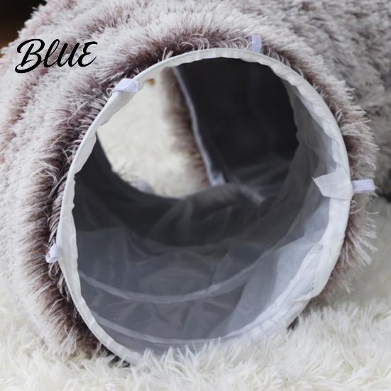Durable Cat Tunnel Donut Toy Balls Washable with Hanging Plush Bed Indoor Kittens Small Large