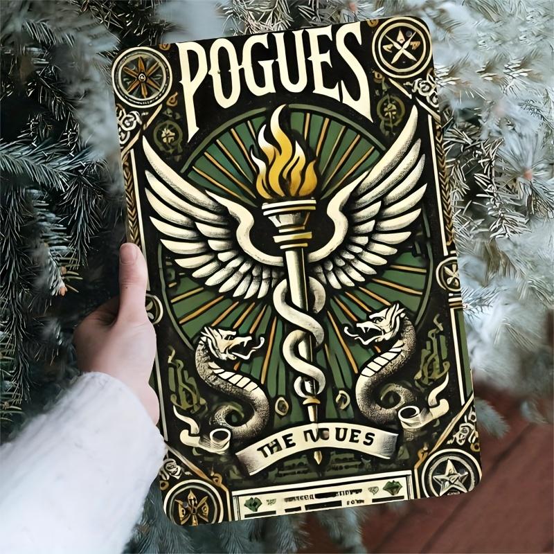 The Pogues Металлическая Железная Вывеска Винтажный Декор для ДомаКухниСтоловойСпальниСадаВаннойКомнатыГаражаОтеляОфиса Винта 20x30cm（7.8x11.8inch）