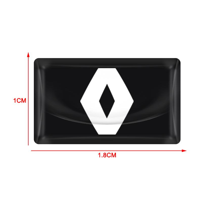 Carbon Fiber Steering Wheel Car Logo Emblem 3D Stickers For Renault Dacia Koleos Clio Laguna 2 Megane 2 3 Duster Logan Captur