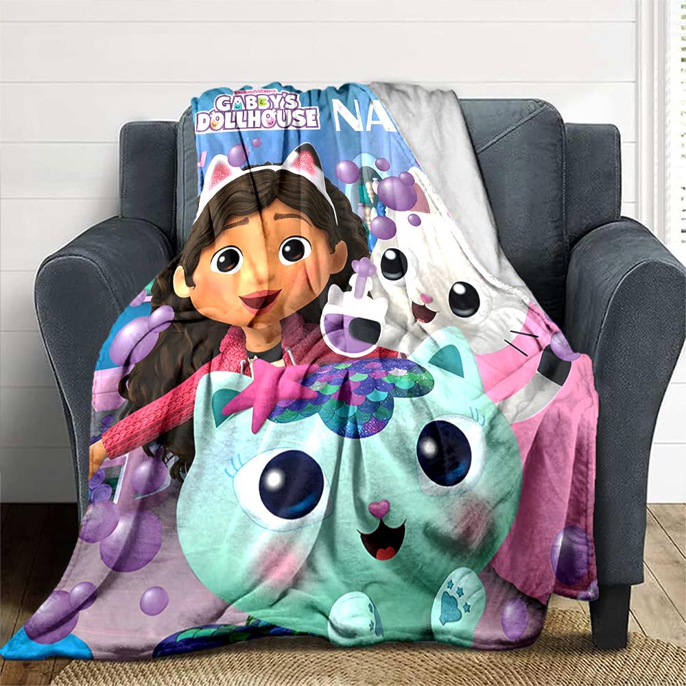 Customizable Gaby's Bubble House4 Throw Blanket – Personalized Name, All-Season Cozy Snug Blanket, Machine Washable, Personalized Blanket
