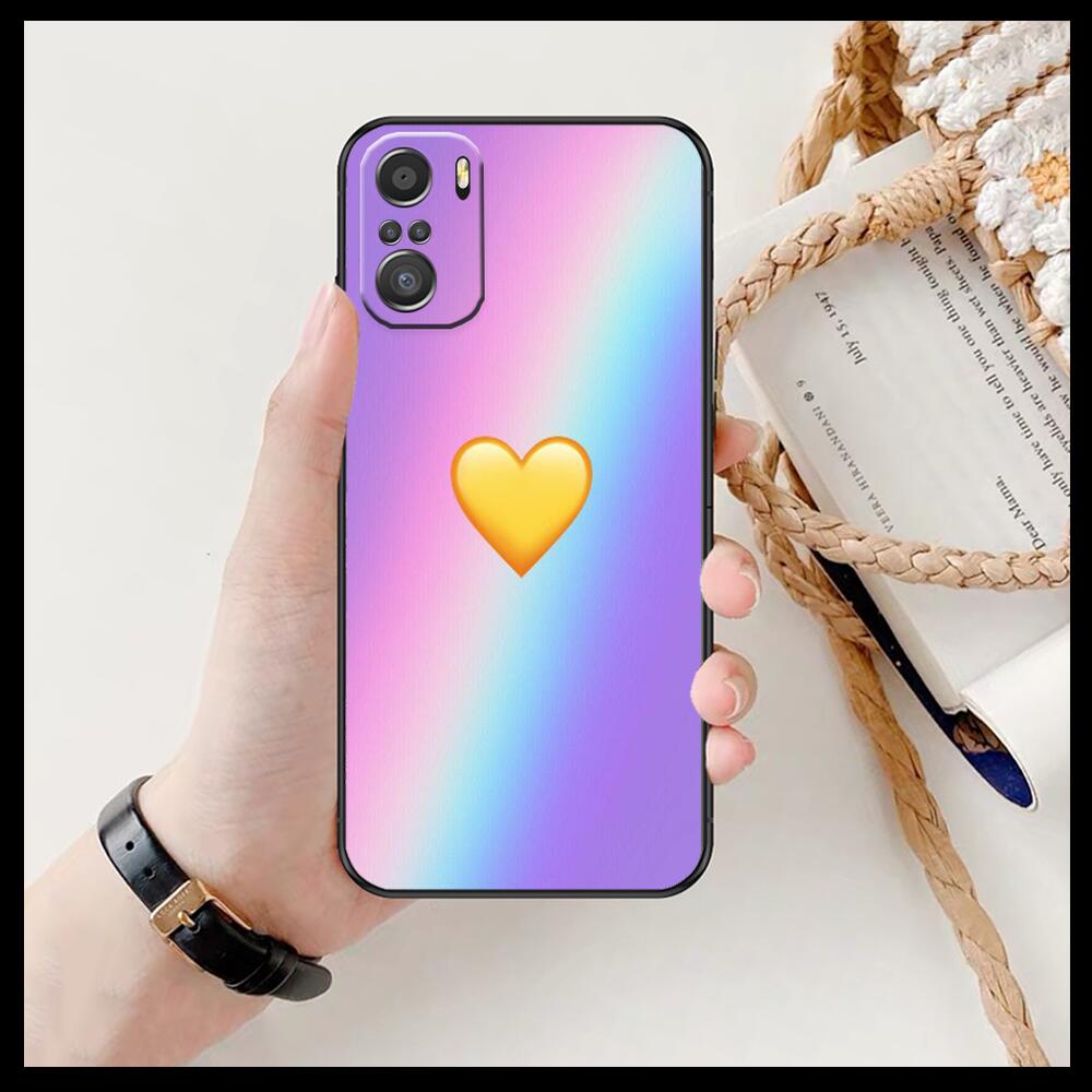 LIEBE herz Für Xiaomi Redmi Hinweis 10S 10 9T 9S 9 8T 8 7S 7 6 5A 5 Pro Max Weiche Schwarze Telefon Fall
