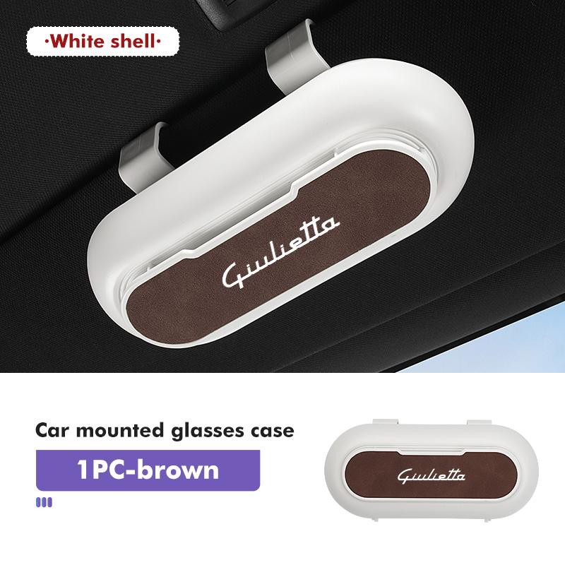 2026 Hot Alfa Romeo Car Sun Visor Sunglasses Box Storage Case Organize Boxs For Alfa Romeo 159 Giulietta Giulia 147 Mito 156 159
