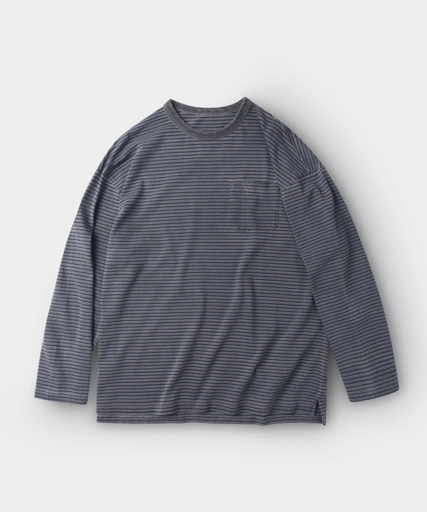 INDUST Pigment Fade Stripe Long Sleeve T-Shirt_3 Colors