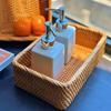 Natural Rattan Woven Baskets Rectangular Wicker Basket for Organizing Living Room Storage Bathroom Kitchen Decor Kitchen Storag