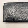 Used Popular Loewe Long Wallet Repeat Anagram Black