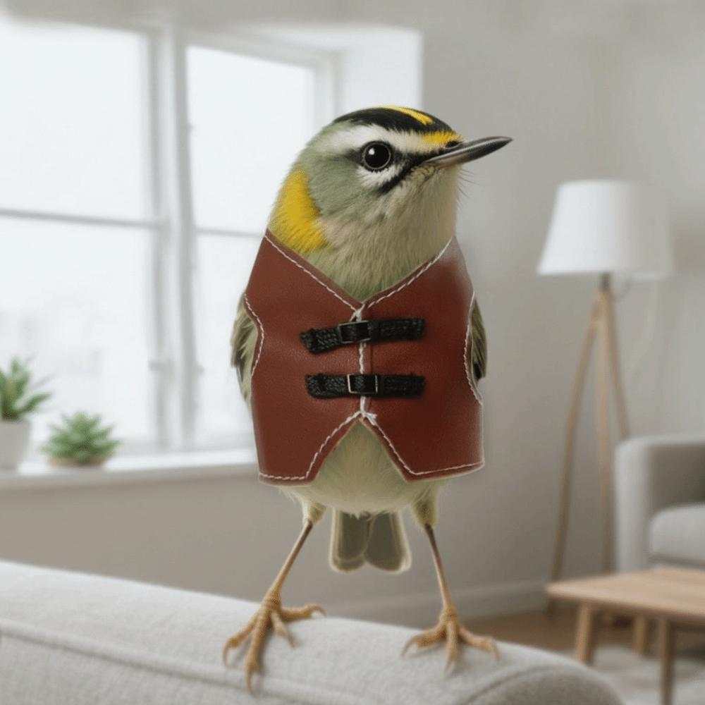 Vintage Style Parrot Costume Adjustable Birds Cosplay Outfit Funny Pet Birds Vest  Photography Prop