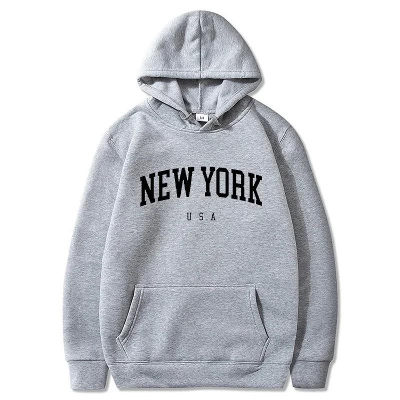Men's and Women's Hooded Fashion Letter Trend Pattern Sweatshirt Loose Casual Jumper Sportswear