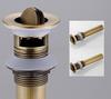 European Retro Pop-Up Brass Drainer In Antique Bronze Finish