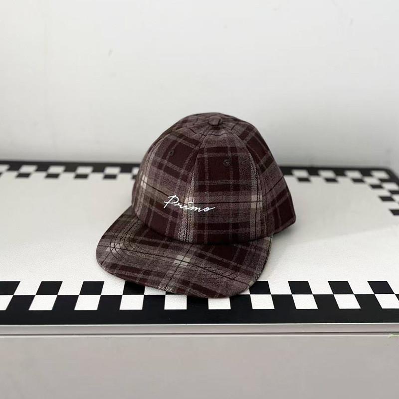 Street Dance Hat With Check Patterns And Letter Design For Summer Casual Style