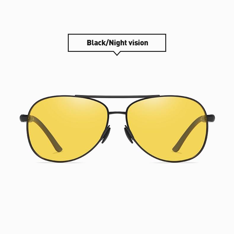 AORON Metal Frame Polarized Sunglasses for Men Classic Brand Design Anti Glare UV400 Fishing Driving Sport Photochromic Glasses