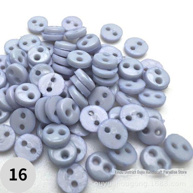4mm Dual-Eye Plastic Buckle with Edge Button for DIY Felt Doll Accessory