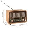 Portable Bluetooth Speaker: 1968BT Antique Style Home Radio with Subwoofer & Multifunction Card Slot