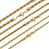 Gold Plated Chain Necklace Stainless Steel Chunky Chain Hip Hop Twisted Rope Chain  For Women Men