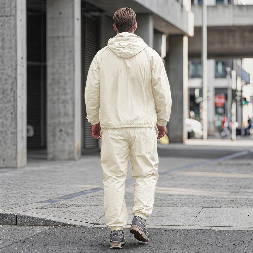 Men's Sun Hoodie Jacket and Pants Set Quick Dry Lightweight for Outdoor Sports
